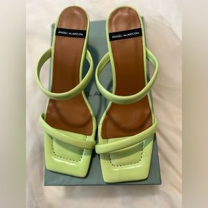 Angel Alarcon Lime Stappy Heels